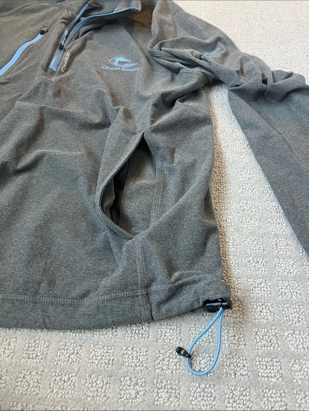 Ocean Forest M GrayPerformance Half-Zip Pullover Jacket